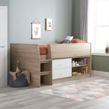 Leyton Kids Cabin Oak Bed