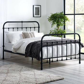 Logan Black Metal Bed - Sizes Available