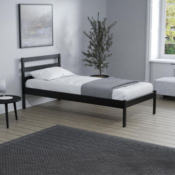 Luka Black Wood Bed - Sizes Available