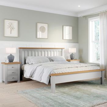 Lundy Grey Painted Bed - Sizes Available
