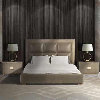 Marylin Leather Bed - Sizes Available
