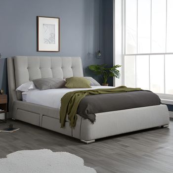 Mayfair Grey Fabric Bed - Sizes Available