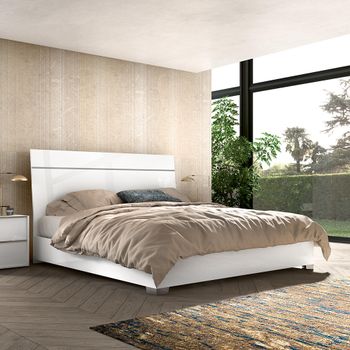 Modern Luna White Bed - Sizes Available