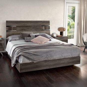 Modern Medea Vintage Oak Bed - Sizes Available