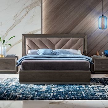 Elite Italian Silver Birch Upholstered Headboard - Sizes Available