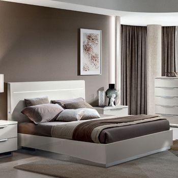 Kimera Italian White Bed - Sizes Available