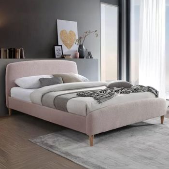 Otley Blush Pink Fabric 4ft 6in Double Bed