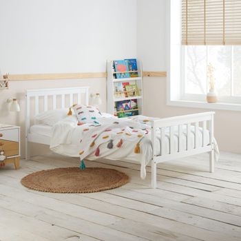 Oxford White Wood Bed - Sizes Available