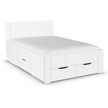 Aditio High Gloss White 4ft 6in Double Bed