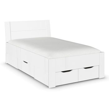 Aditio High Gloss White 4ft Small Double Bed