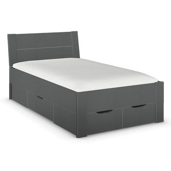 Aditio Metallic Dark Grey 4ft Small Double Bed