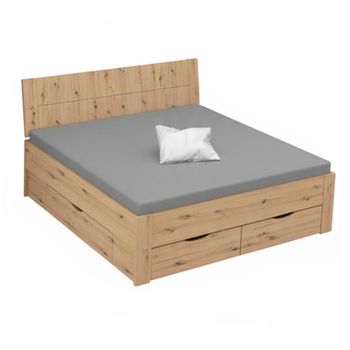 Aditio Artisan Oak 6ft Queen Size Bed