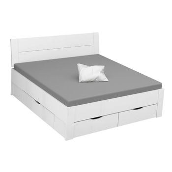 Aditio High Gloss White 6ft Queen Size Bed