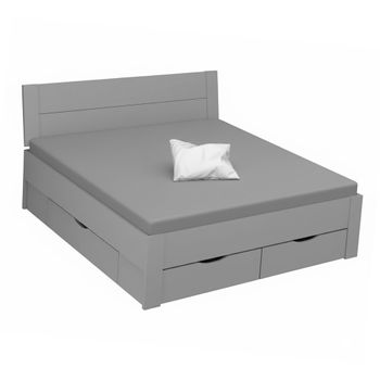 Aditio Silk Grey 6ft Queen Size Bed