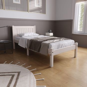 Rio White Washed Wood Bed - Sizes Available