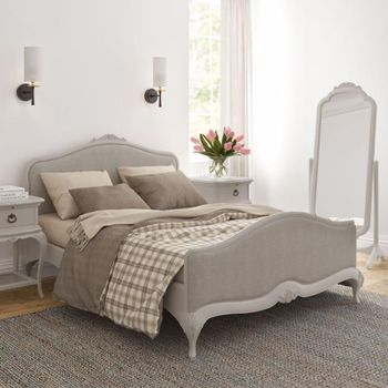 Etienne Grey Upholstered Bed - Sizes Available