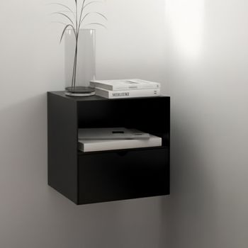 Joliet Black 1 Drawer Bedside Cabinet