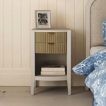 Abbeydale Soft Natural Painted 2 Drawer Bedside Table