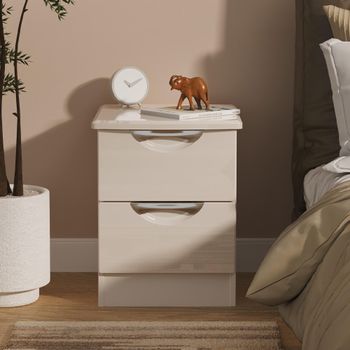 Camden Cashmere 2 Drawer Bedside Cabinet