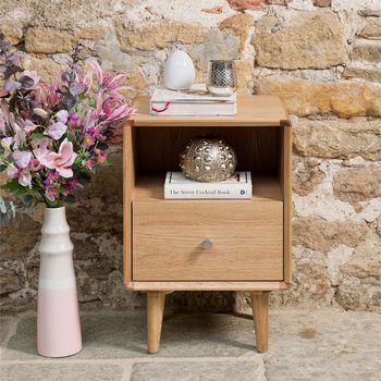 Jenson Oak 1 Drawer Bedside Table