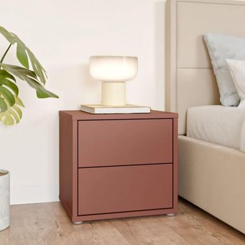Alice Springs Terracotta 2 Drawer Low Bedside Cabinet