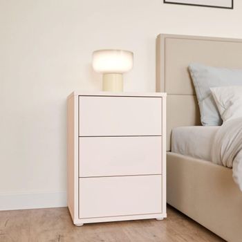 Alice Springs Sand 3 Drawer Bedside Cabinet