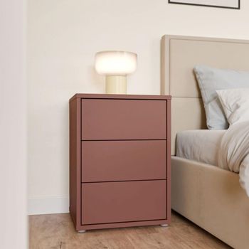 Alice Springs Terracotta 3 Drawer Bedside Cabinet