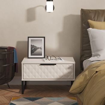 Harlequin 1 Drawer Midi Kashmir Matt Bedside Cabinet