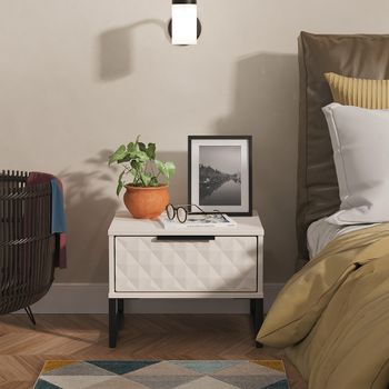 Harlequin 1 Drawer Kashmir Matt Bedside Cabinet