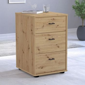 Rialto Bianco Oak 3 Drawer Bedside Cabinet