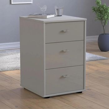 Rialto Pebble Grey 3 Drawer Bedside Cabinet