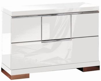 Asti Italian White Gloss 2 Drawer Bedside Cabinet