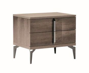 Matera Italian Wood Grain 2 Drawer Bedside Cabinet