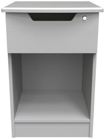 Bella Grey Ash 1 Drawer with Lock Bedside Cabinet