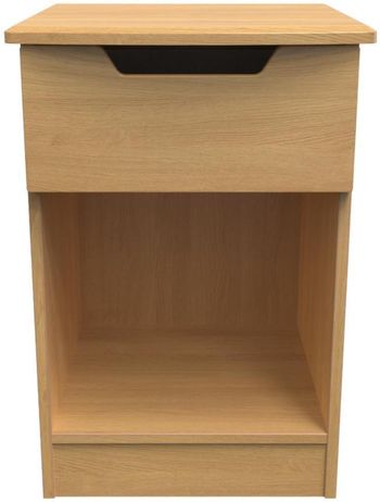 Bella Oak 1 Drawer Bedside Cabinet