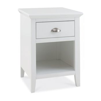 Hampstead White 1 Drawer Bedside Cabinet