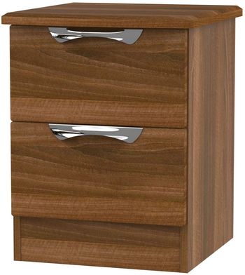 Camden Walnut 2 Drawer Bedside Cabinet