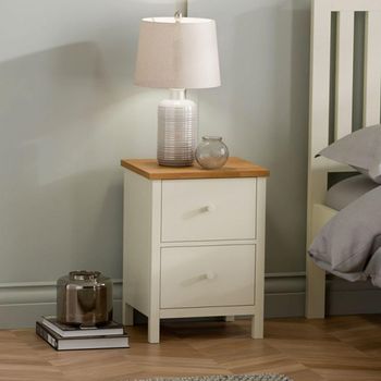 Coxmoor Ivory 2 Drawer Bedside Cabinet