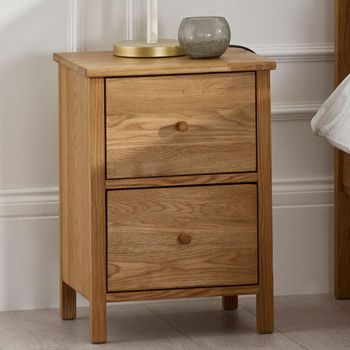 Coxmoor Oak 2 Drawer Bedside Cabinet