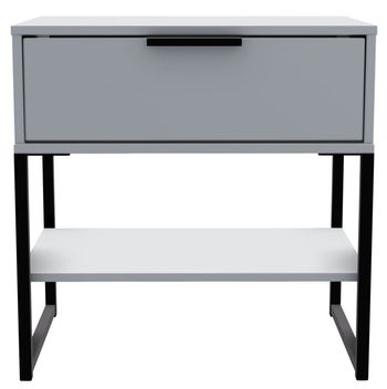 Diego Grey 1 Drawer Bedside Table
