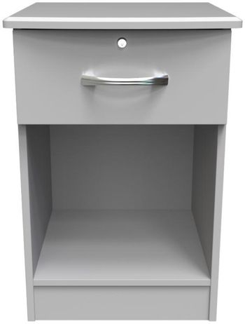 Eve Grey 1 Drawer Single Bedside Cabinet