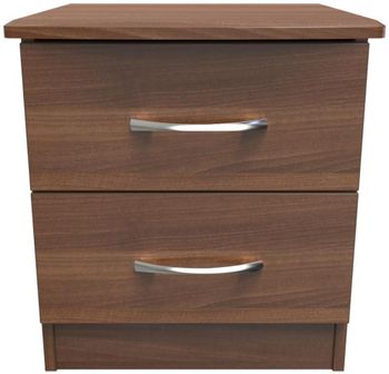 Eve Walnut 2 Drawer Bedside Cabinet