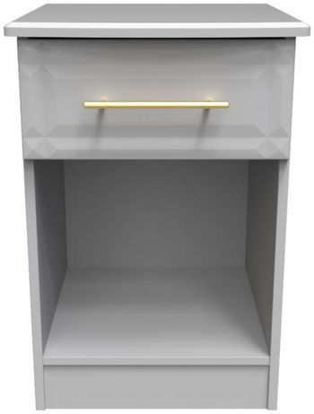 Faye Grey 1 Drawer Bedside Cabinet