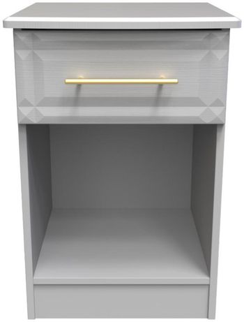 Faye Grey Ash 1 Drawer Bedside Cabinet