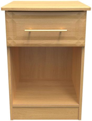 Faye Oak 1 Drawer Bedside Cabinet