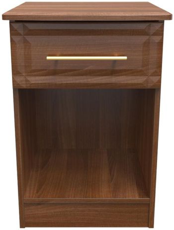 Faye Walnut 1 Drawer Bedside Cabinet