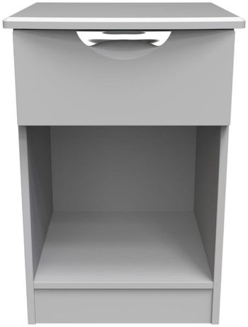 Flora Grey 1 Drawer Bedside Cabinet