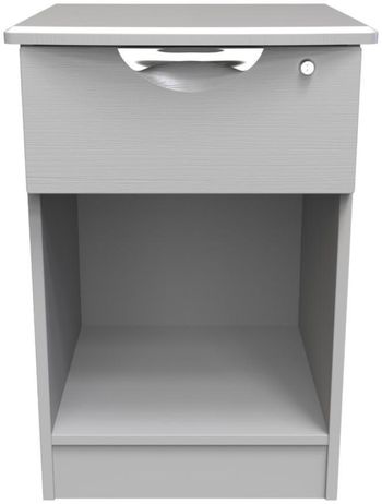 Flora Grey Ash 1 Drawer with Lock Bedside Cabinet