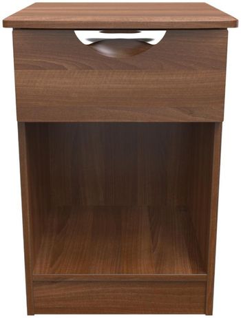 Flora Walnut 1 Drawer Bedside Cabinet