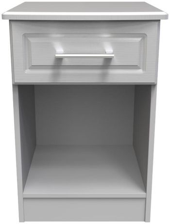 Gina Grey Ash 1 Drawer Bedside Cabinet